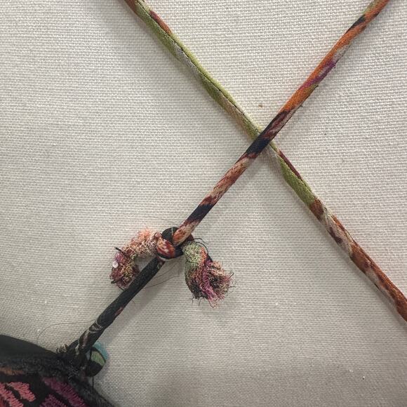 Anthropologie Boho Multi-Print Embroidered V-Neck Maxi Dress Art-to-Wear Fairy - Picture 10 of 15